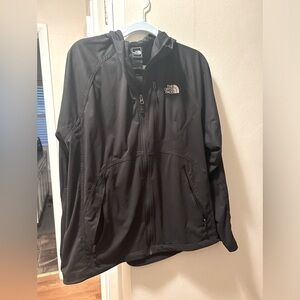 North Face zip up; XL; black